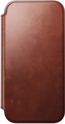 Nomad Horween Lederen Folio iPhone 17 Pro Max – Gerecyclede Aluminium Knoppen – Camera Bedieningsknop – Horween Leer van Topkwaliteit - Bruin — thumbnail 4
