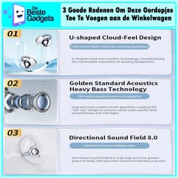 Draadloze oordopjes met Oorclip Wit - Geschikt voor Apple en Android - Bluetooth 5.3 - Draadloze oortje Bluetooth - Sport Oordopjes - Bluetooth Oordopjes - Draadloze Oordopjes - Oortjes Draadloos - In-Ear Oordopjes — thumbnail 4