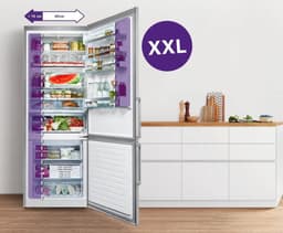Bosch KGN492XCF - Serie 4 - Vrijstaande koel-vriescombinatie - Zwart - Extra breed - No Frost - nooit meer ontdooien - VitaFresh XXL 0°C: houd etenswaren langer vers met extra ruime vershoudlades- Energielabel C - Zeer stil — thumbnail 4
