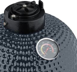 Kamado barbecue - Ø 26 cm - keramisch - met thermometer - deksel - grijs — thumbnail 5