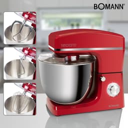 Bomann KM 6036 CB - Keukenmachine - 1500 W - 10 liter - Rood — thumbnail 3