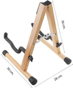 Gitaarstandaard - Opvouwbare "A"-standaard voor akoestische en elektrische gitaar - Hout — thumbnail 5