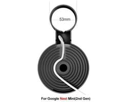 Geschikt voor Google Nest Mini 2e generatie Houder voor in Stopcontact - Google Home Nest Wandhouder - Zwart