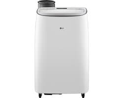 LG PA11WS Verrijdbare Airconditioner - ZEER ENERGIEZUINIG EN STIL DOOR INVERTER TECHNIEK- WIFI en spraakbediening mogelijk met ThinQ app - Zeer STIL 44db in de laagste stand - Mooi en strak DESIGN - COMPACT door speciale verticale aansluiting