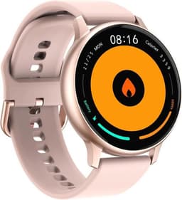 DrPhone DTX Retina Display - SmartWatch - Touch Screen IP67 Waterdicht - Hartslagmeter - Bloeddrukmeter - Siliconen - RoseGoud — thumbnail 1