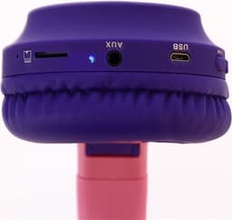 TDR- Draadloze Bluetooth koptelefoon - Over-Ear Koptelefoon voor Kinderen - Met Led Kat Oortjes - Bekend van TikTok - Paars — thumbnail 7