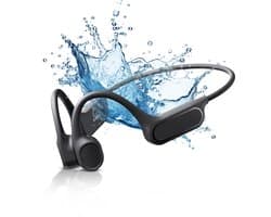 Tech Essentials Marine X9 - Sport oordopjes - Bone Conduction Headphone - Open Ear Oortjes - Draadloze Bluetooth Koptelefoon - Zwemmen - Hardlopen - 32GB Geheugen - IPX8 Waterdicht - Zwart