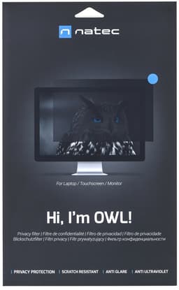 Natec OWL 21.5 - Privacyfilter - LCD-monitor - 16:9 Formaat - Krasbestendig - Touchscreen Compatibel — thumbnail 3