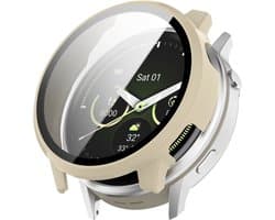 Stravo Screen protector case voor Garmin Venu 4 41mm - Full Cover Hard Case / Beschermend Hoesje - Wit - Garmin Smartwatch screenprotectors