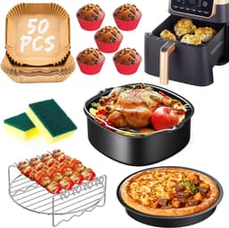 Accessoires voor Airfryer Gescht voor Philips Essential XL 6,2L (HD9270/90), Ninja PRO 4,7L AF140EU, Ninja MAX PRO 6,2L AF180EU, BPA-vrij heteluchtfrituurpan accessoires bakvorm, herbruikbare accessoires — thumbnail 2