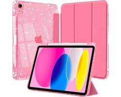 Schokbestendige Transparante Hoes voor iPad 11 Inch (11e & 10e Generatie) met Glitter en Potloodhouder