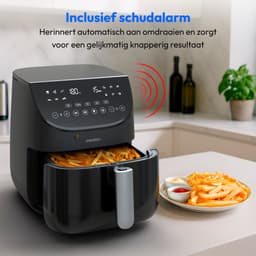 MEDION X20 XL Heteluchtfriteuse (6,6 L, 5 vleesprogramma’s met kerntemperatuursonde, stille DC-motor 1.700 W, 10 programma’s, PFAS-vrij, ILAG coating) — thumbnail 2