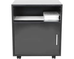 Mobiele Printerstandaard met Opbergvakken en Wielen voor Kantoor en Thuis