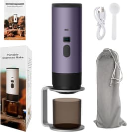 Drie-In-ééN Draagbare Koffiezetapparaat, Draagbare Koffiezetapparaat, Oplaadbare Koffiezetapparaat, Usb-Capsule Espressomachine (Paars) — thumbnail 2