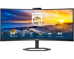 Philips 34E1C5600HE - QHD Curved Ultrawide Monitor - Webcam - Windows Hello - USB-C 65w - USB hub - 34 inch — afbeelding 1