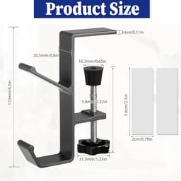 Verstelbare Tas Hanger voor Tafel - Multifunctionele Haak voor Handtassen en Hoofdtelefoons — thumbnail 5