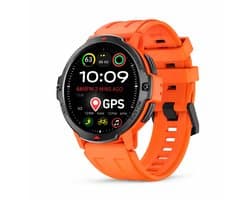 Evy24 Smartwatch GPS - Sporthorloge Heren en Dames - Belfunctie - Waterdicht - Hartslagmeter - Stappenteller - 2 Bandjes - iOS en Android - Rood