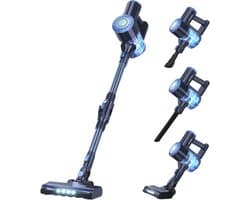 Rolu 6-in-1 Steelstofzuiger – Steelstofzuiger Draadloos – Stofzuiger Draadloos – Kruimeldief – 40 Min – 25.000PA – 1.3 Liter Stofreservoir