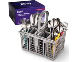 DEGG - Universele Bestekmand voor Vaatwasser - Met Handvat - Grijs