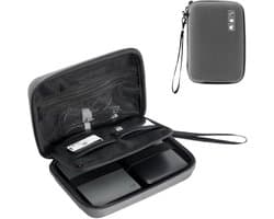 Harde Schijf Tas - Draagbare Opslag - Bescherming Onderweg - Waterbestendig Ontwerp - 2.5 Inch Compatibel - Donkergrijs