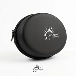 Techidna® - Koptelefoon Hoes Hardcase - Compacte Travel Case voor Inklapbare Koptelefoon - Schokbestendig & Waterbestendig - Zwart — thumbnail 2