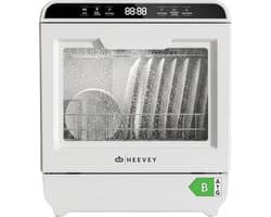 Heevey Mini Vaatwasser - Vrijstaande vaatwasser - Campingvaatwasser - 5 Wasprogramma's - Afwas - Sterilisatiesysteem - Droogfunctie 75°C
