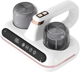 Matrasstofzuiger - Huisstofmijt Stofzuiger - Handstofzuiger - 5-In-1 Draadloze Bedstofzuiger -Bacterie, Mijt & Schimmel Bestrijder - UV Lamp Sterilisator - Wit — thumbnail 2