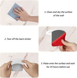 Hoofdtelefoonhouder - Headset Haak - Opslag en Toegang - 2-in-1 Wand Bureau - 7.7 x 7 x 5.5 cm - Wit — thumbnail 3