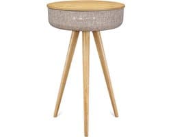Houten Luidspreker Tafel - Muziek Meubel - Draadloos Luisteren - 88 Watt Stereo - 16 x 16 x 25 cm