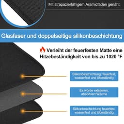 Hittebestendige Onderlegger voor Airfryer en Keukenblad - 60x40 cm Antislip en Waterdichte Beschermmat — thumbnail 6