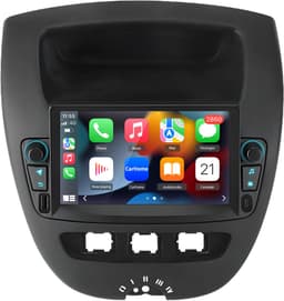 Junsun Android 15 Autoradio - Geschikt voor Peugot 107 Citroen C1 Toyota Aygo - Draadloos Carplay & Android Auto - 7-inch HD Touchscreen - Bluetooth & GPS-navigatie & Stuurwielbediening & Wifi & RDS , 2GB+64GB, DSP, Handsfree, Quad-core processor — thumbnail 1