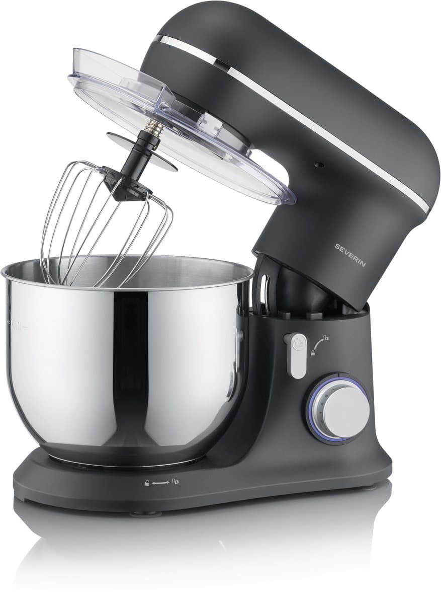 Severin KM 3899 Keukenmachine – 1200 W – 5,3 L RVS mengkom – Planetair mengsysteem — afbeelding 1