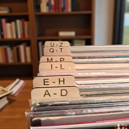 Vinyl organizer | opbergsysteem LP | hout | alfabet | Record verdeler | vinylplaat scheidingsset | vinyl divider | Vintoon — thumbnail 4