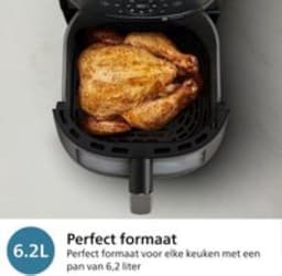 Airfryer 2000 Serie 6.2L - 1700W Vermogen, Kookvenster, RapidAir-technologie, Digitaal touchscreen, 13 kookopties, Tot 90% minder vet, Zwart (NA230/00) — thumbnail 6
