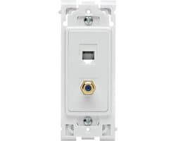 Telefoon/TV-inzetstuk voor QuickPort - Wit