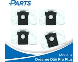 Dreame D20 Pro Plus Stofzakken (4 Stuks, Plus.Parts® alternatief voor RDB17)