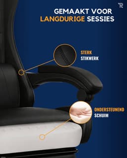 Ranqer Apollo Bureaustoel - Gaming stoel / Gaming Chair - Gamestoel - zwart — thumbnail 22