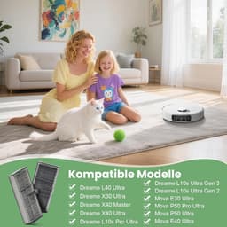 6 stuks HEPA-filteraccessoires-voor Dreame L10s Ultra Gen 2 / X40 Ultra / X40 Master / L40 Ultra / L10s Pro Ultra / X30 Ultra / L10s Ultra Gen 3 stofzuiger-actieve koolstoffilter-reserveonderdelen — thumbnail 2