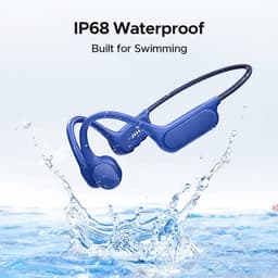 Koptelefoons - Koptelefoon draadloos - Beengeleiding koptelefoon - Sport oortjes - Bluetooth headphones - Waterdichte oortjes zwemmen - Blauw — thumbnail 4