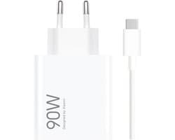 Xiaomi 90W HyperCharge Combo (Type A) - Snellader - 90W Maximaal Vermogen - USB A Oplaadadapter - Inclusief Snellaadkabel - Geschikt voor Smartphone en Laptop - EU Stekker - Geavanceerde Beveiligingstechnologie