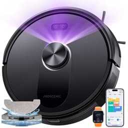 Proscenic Q10 Aspirateur Robot Laveur 2 en 1 - 10000 Pa - Autonomie 200 min - Navigation LiDAR-Corps compact，Cartographie Laser — thumbnail 1