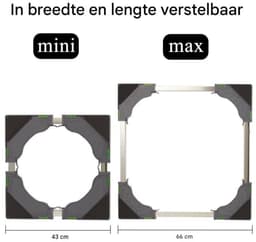 GELLDG Onderstel voor Wasmachine - Verhoging voor Wasdroger, Mini Koelkast en Witgoed - Universeel Instelbaar met Stevige Antislip Stalen Voetjes - Geschikt voor Alle Grote Huishoudapparaten - Metaal - Zonder Specificaties — thumbnail 2