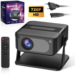 Ccorix® mini beamer pro - Appstore en Google Play Store - Android 14 - Ondersteund: Netflix, YouTube, Videoland, etc. - WiFi, Bluetooth, Screen Mirroring - HD Resolutie 720p - Beamers - Android 14- Zwart - projector — thumbnail 1