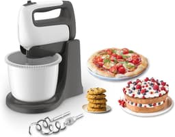DYNA® Mixer met mengkom - Mixer - Mixer met mengkom keukenmachine - Wit En Zwart - 10cm x 28cm x 32cm; 2 kg — thumbnail 3