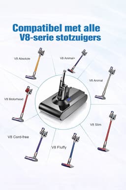 Vervangende Accu / Batterij voor Dyson V8 met filterset Accu / Batterij / 4500 mah — thumbnail 2