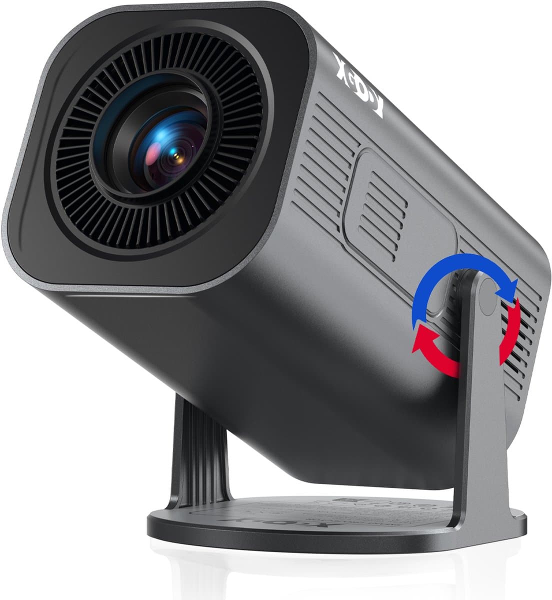 XGODY Gimbal 3 Pro Mini Beamer - Alles-in-één Smart TV Projector - 2026 model - Android 11.0 - WiFi 6 & Bluetooth 5.4 - 4k ondersteuning - Beamer - Inclusief Hdmi kabel - Home Cinema - Grijs — afbeelding 1