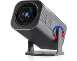 XGODY Gimbal 3 Pro Mini Beamer - Alles-in-één Smart TV Projector - 2026 model - Android 11.0 - WiFi 6 & Bluetooth 5.4 - 4k ondersteuning - Beamer - Inclusief Hdmi kabel - Home Cinema - Grijs