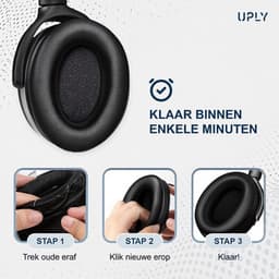 Set Oorkussens voor Sony Koptelefoon – WH-1000XM3 Oorkussen – WH-1000XM3 - Kunstleer met Traagschuim — thumbnail 4