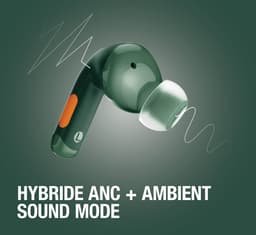 Fresh 'n Rebel Twins Fuse 2 - Draadloze oordopjes - Noise Cancelling oortjes met 36 uur speeltijd - Met Microfoon en App - Velvet Green + Flaming Orange — thumbnail 2