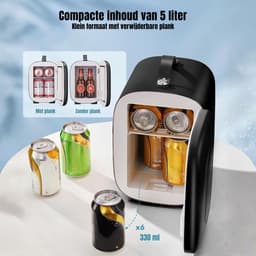DnA® Mini vriezer - Diepvries - 4L - Mini Koelkasten - Zwart - ‎27cm x 16cm x 23cm — thumbnail 6